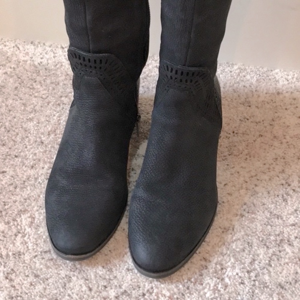 VINCE CAMUTO WIDE CALF KARINDA BLACK MAJICO OVER KNEE BOOT - Picture 8 of 16
